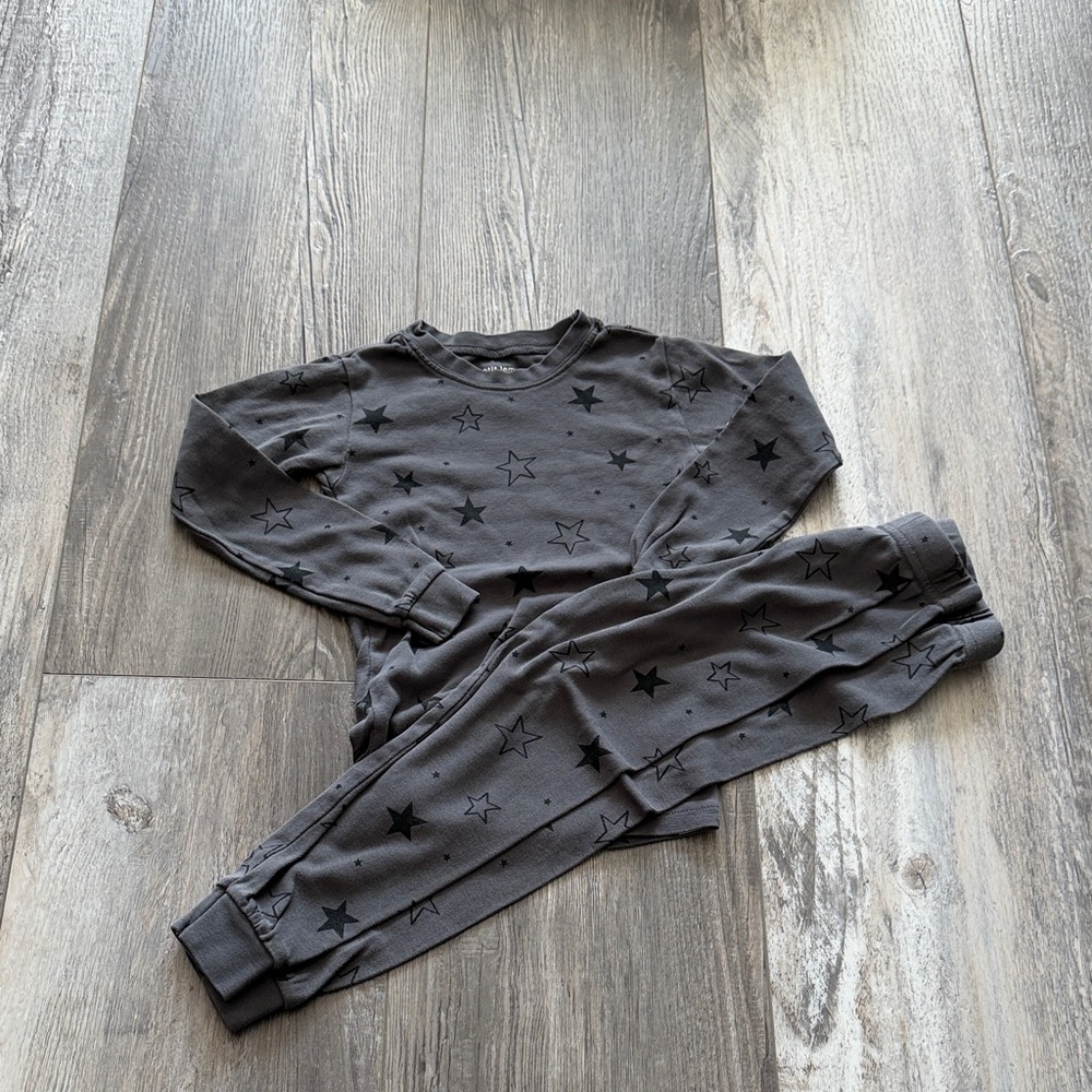 Petit Lem Starry Night Kids Pajama Set - Gray